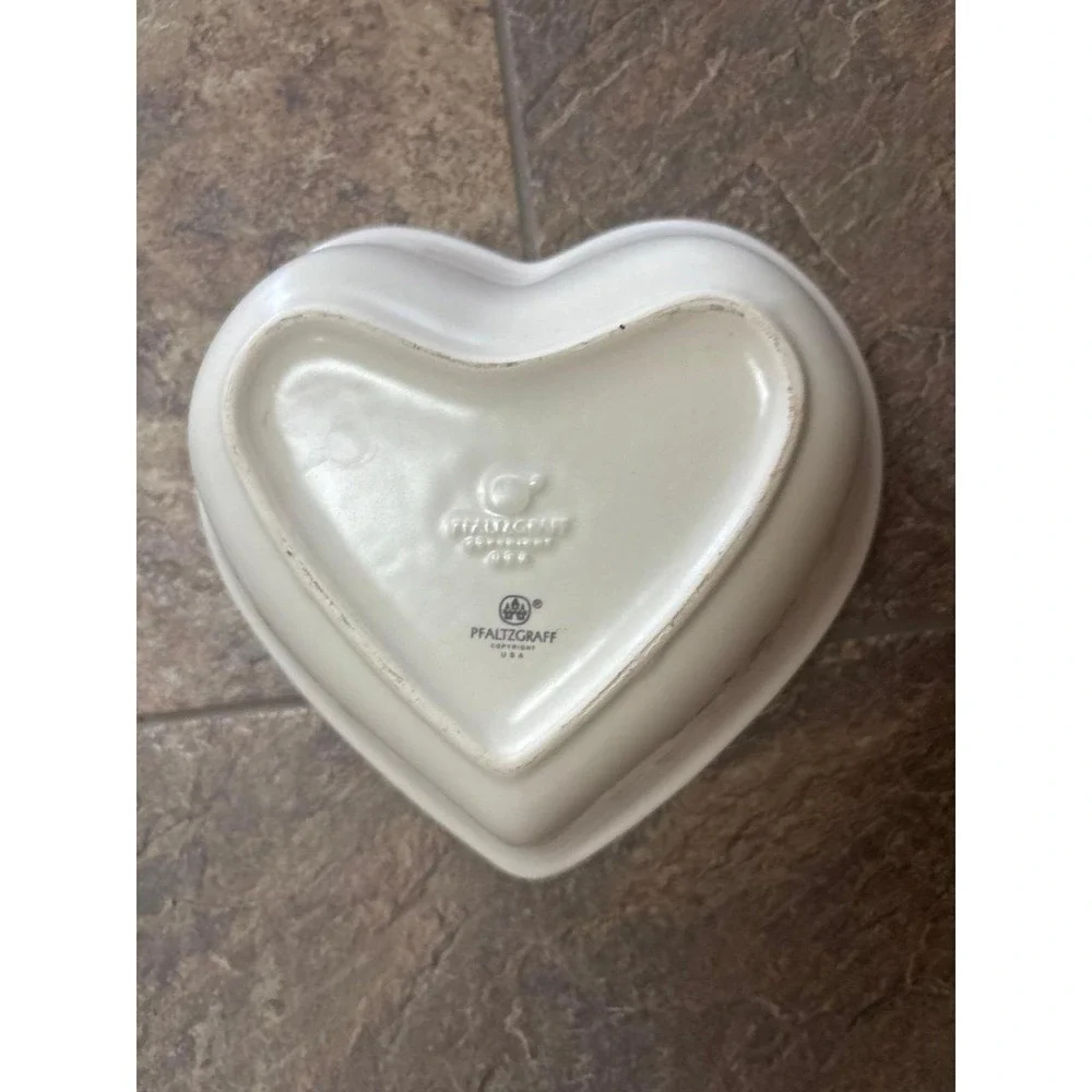 Heart Pfaltzgraff bowl with floral designs Cottagecore